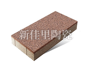 资阳陶瓷透水砖300*600mm 棕色